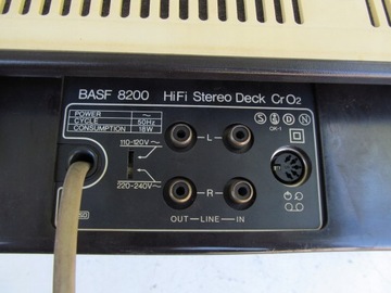 Magnetofon kasetowy BASF 8200 HiFi Stereo Deck CrO2, lata 70-te, vintage