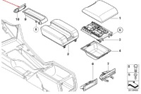 фото thumb №8, Держатель подлокотника bmw 5 e39 51167141735 7141735 новый, оригинальная запчасть