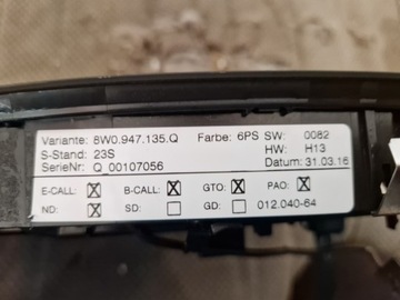 фото thumb №7, Audi a4 b9 8w лампа стеля