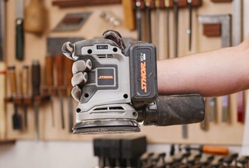 ОРБИТАЛЬНАЯ ШЛИФОВАЛЬНАЯ МАШИНА STHOR PEX 125MM АККУМУЛЯТОР 20В +4Ач