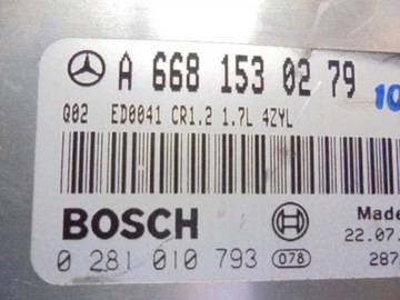 фото thumb №5, W168 комп'ютер a6681530279 1,7cdti 0281010793