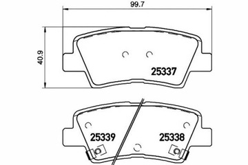 фото thumb №10, Тормозные колодки ham зад do hyundai i40 11-/sonata 08-/