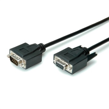 Kabel szeregowy RS232 DB9 M - F czarny 1m