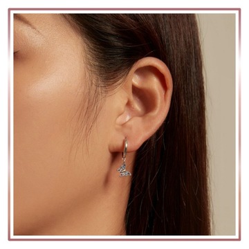 Серебряные серьги ВИСЯЩИЕ РАЗНОЦВЕТНЫЕ БАБОЧКИ S925