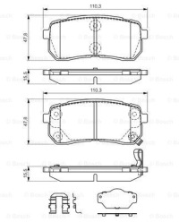 фото thumb №4, Гальмівні диски гальмівні колодки задня bosch kia carnival