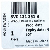 фото thumb №8, Радиатор жидкость охлаждающий vag audi a3 8y rs3 8v оригинальный