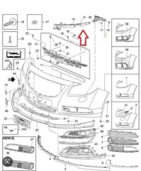 фото thumb №13, Кронштейн бампера перед l оригінальний номер opel 23158323 do insignia a 07.08-03.17