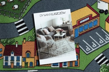 ANTYPOŚLIZGOWY DYWAN DZIECIĘCY 140x200 siwy #AW029