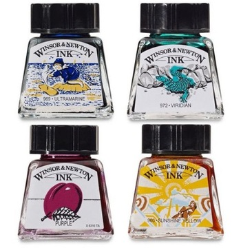 Чернила для рисования - W&N - Rich Tones, 4 шт.