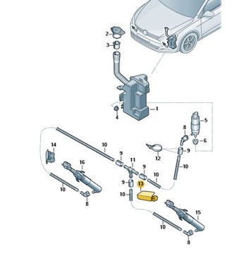 фото thumb №1, Накладка форсунки омывателя skoda octavia 3 iii fl левая 5e0955109fgru