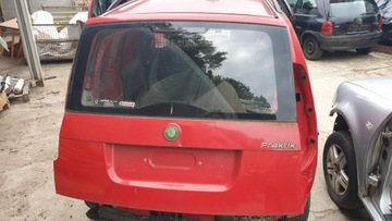 фото thumb №10, Крышка багажника зад skoda praktik 2008r. красная