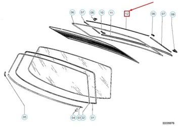 фото thumb №10, Bmw 5 e28 rear upper window molding 51311820623 1820623 oem
