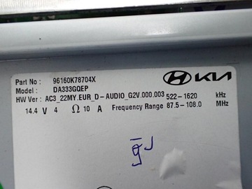 фото thumb №7, Радіо заводські оригінал 96160-k78704 96210-k7400 hyundai i10 iii 22r