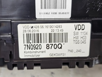 фото thumb №7, Спидометр манометр приборы европа vw sharan ii 7n0920870q