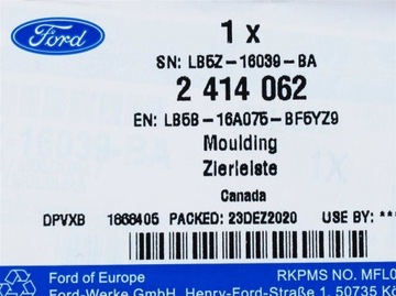 фото thumb №3, Планка крыльев левая перед з pdc explorer 2020-