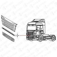 фото thumb №2, Решітка радіатора scania r v8 частина середня