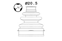 фото thumb №1, Sasic захист шарнір внутрішнього hyundai ix35 kia sportage iii 1.7d