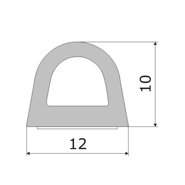 Uszczelka Samoprzylepna Okien Drzwi 12x10mm D 50m