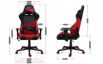 Офисный стул РЕГУЛИРУЕМАЯ СПИНКА ПОДЛОКОТНИКИ Huzaro Force 6.2 Red Mesh