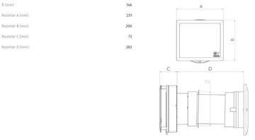 Настенный рекуператор 160 60м3/ч VORTICE HCS PILOT MADE IN ITALY