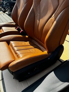 фото thumb №9, Bmw g31 сиденья обивка салон кожа коньяк идеал подогрев