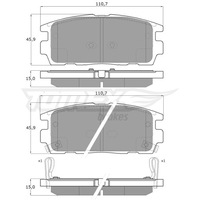 фото thumb №15, Гальмівні колодки гальмівні задня tomex do opla antara 4x4/suv - номер 1643