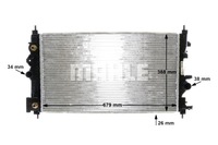 фото thumb №9, Радиатор двигателя wody opel astra j astra j gtc zafira c 1.4 1.4lpg