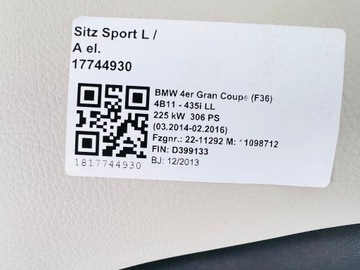 фото thumb №15, Сиденья салон кожа bmw f36 leder dakota