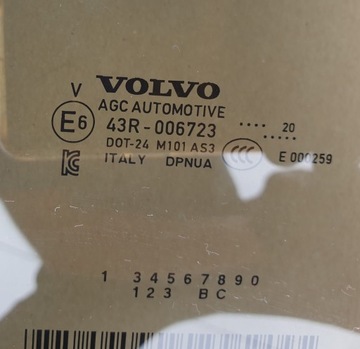 фото thumb №3, Скло з двері правий зад volvo xc40 as3 оригінальний номер