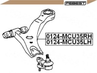 фото thumb №3, Febest важіль lexus перед rx300 330 350 450h 03-08