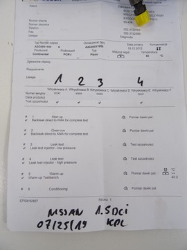 фото thumb №15, Інжектор nissan renault 1.5 dci 8200380253 h8200294788 друк тест