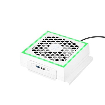 Охлаждающий вентилятор со светодиодной подсветкой RGB для Xbox Series S — белый