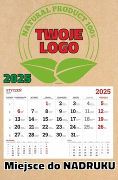 Календарь ECO SINGLE 2025 с фирменной печатью вашего логотипа, 150 шт.