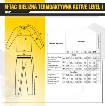 Bielizna Termoaktywna M-Tac Active Level I Grey M