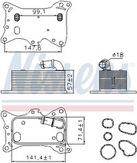 фото thumb №11, Радіатор оливи nissens 91198