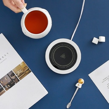 КЕРАМИЧЕСКАЯ кружка с подогревом, ложка, USB-КАБЕЛЬ, рождественская кружка ПЛАНЕТА