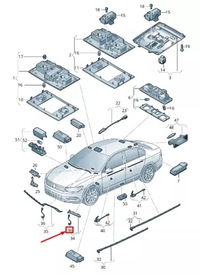фото thumb №1, Vw arteon 3h7 driver сторона interior led light module 3g0927103j