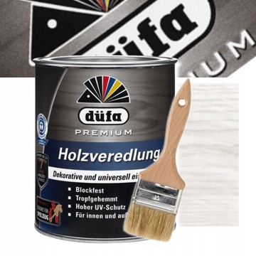 HOLZVEREDLUNG DUFA ЛАК-МИЛЬНИК 2,5л БЕЛЫЙ WEISS + ЩЕТКА 50ММ