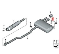 фото thumb №10, Кронштейн заднього глушника вихлоп bmw 2 gt f46 18308617370