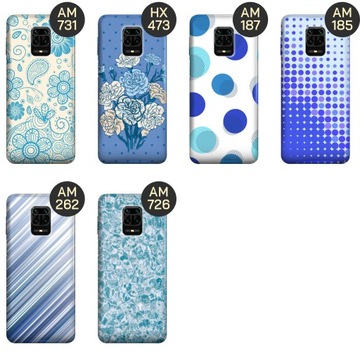 ETUI DO XIAOMI REDMI NOTE 9 PRO WZORY NIEBIESKIE BLUE BLAU OBUDOWA CASE