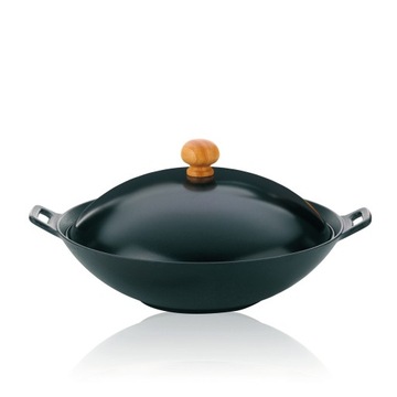 Чугунный WOK 36 см KELA с крышкой и решеткой Asia