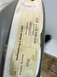 фото thumb №5, Молдинг поріг лівий задня audi a8 d4 4h0864607f