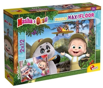 Пазл MaxiFloor 2x12 Маша и Медведь - Лискиан