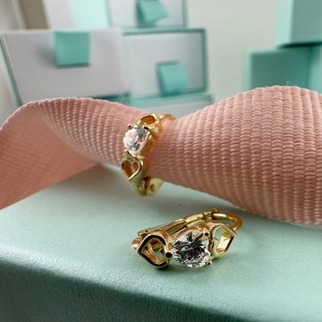 Серьги-сердечки из золота 925 пробы для девочек