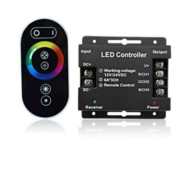 ŚCIEMNIACZ RADIOWY PILOT 18A 216W 12V 24V RGB LED