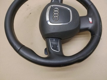 фото thumb №7, Руль + подушка безопасности мультифункция кожа лепестки s-line audi a6 c6