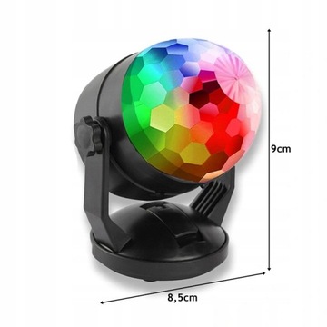 ДИСКОШАР ДИСКОТЕЧНЫЙ ПРОЕКТОР RGB СВЕТОДИОДНЫЙ СВЕТ