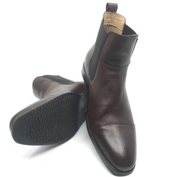 BUTY SZTYBLETY MĘSKIE SKÓRA BRĄZ 44 29,5 cm PAN