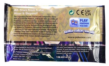 Карты-бустеры POKEMON 3 Значок CROWN ZENITH Rillaboom