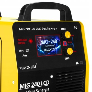 ИНВЕРТОРНЫЙ СВАРОЧНЫЙ АППАРАТ MAGNUM MIG 240 DUAL PULS MAG MMA FLUX TIG 200A 3IN1